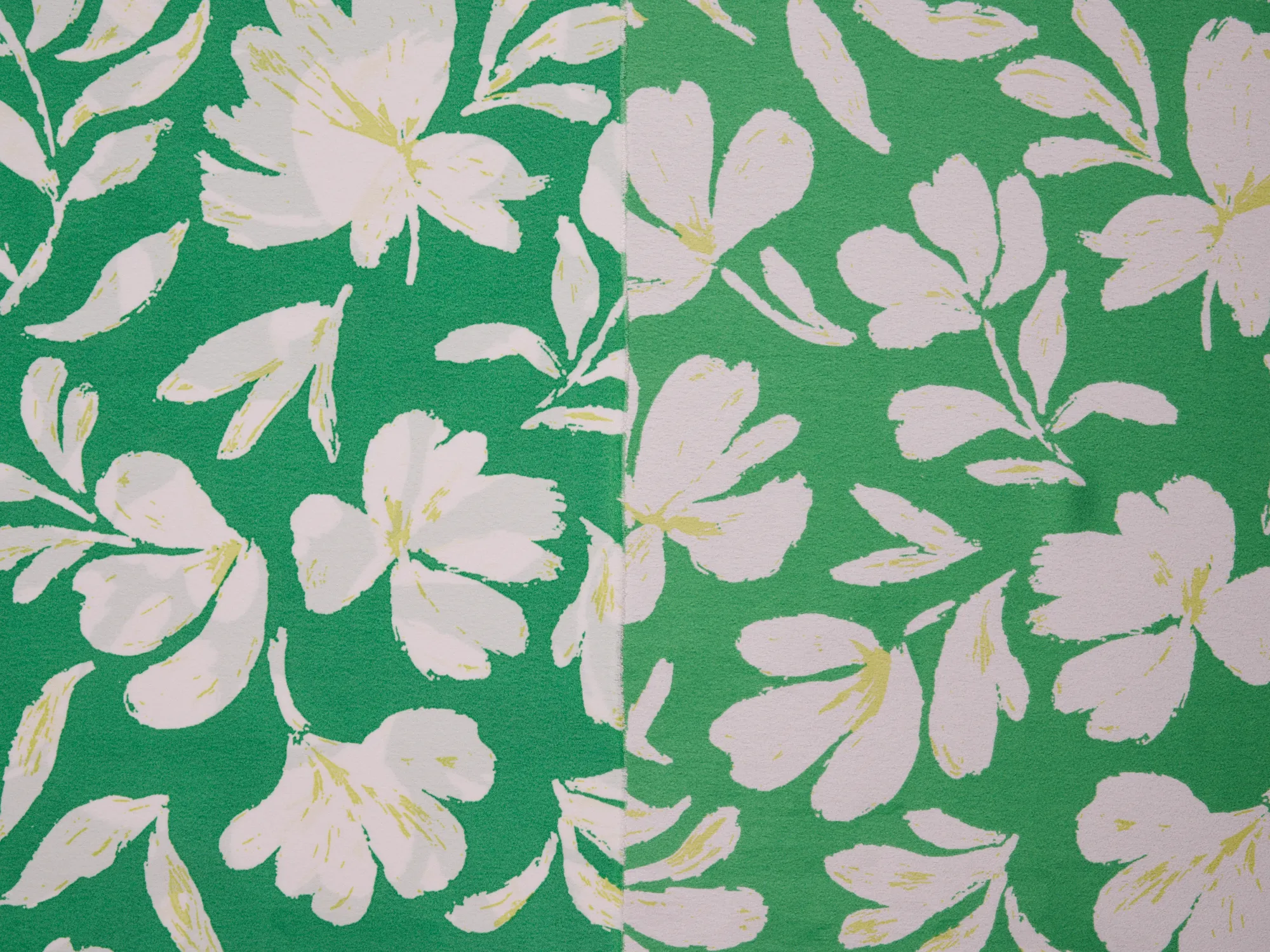 Lightweight  satin  fabric - White flowers on Orange    Floral    print