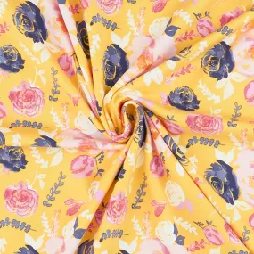 Melissa Mora - Floral Gold Knit Yardage