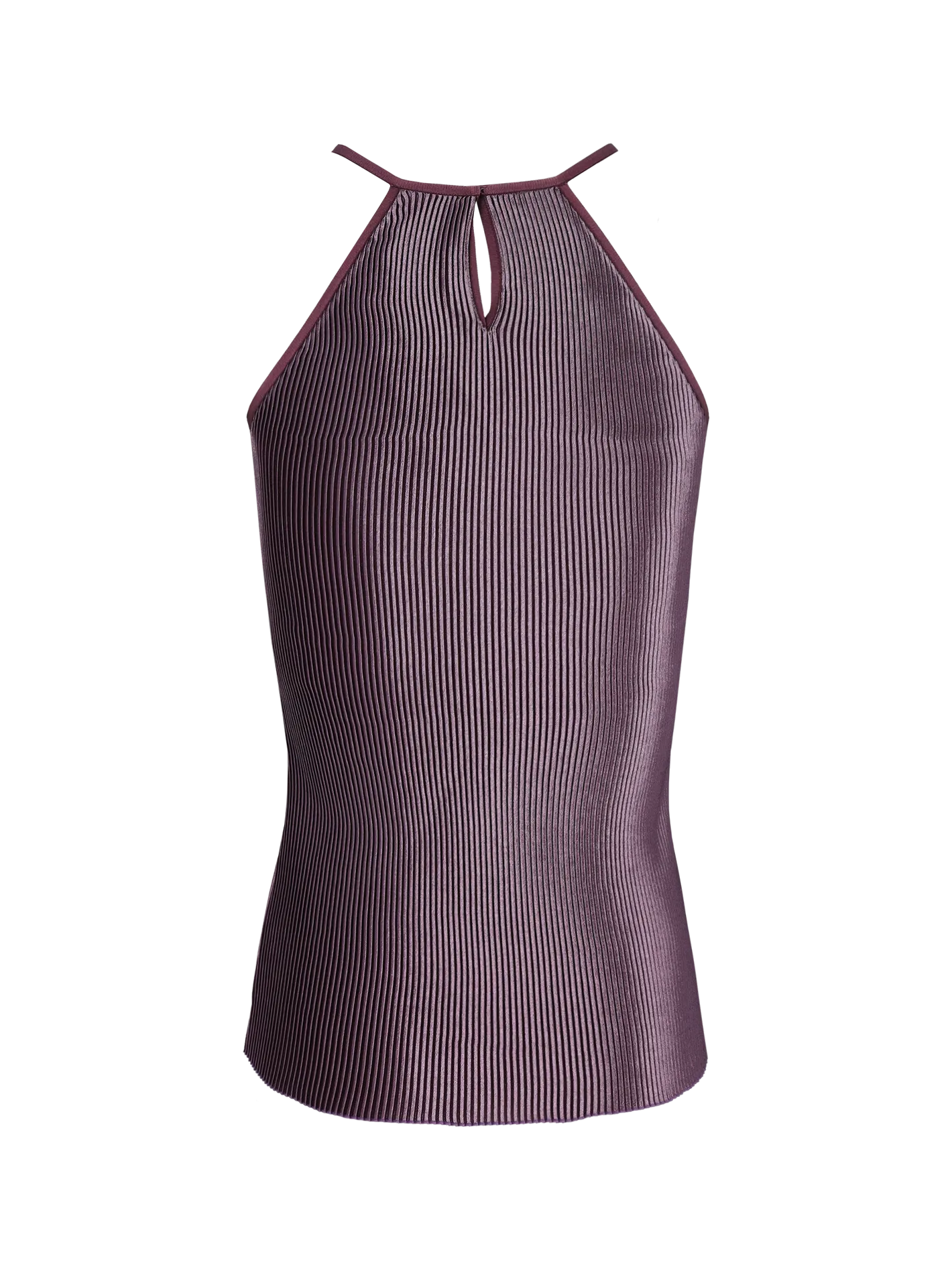 metallic pleated sleeveless top