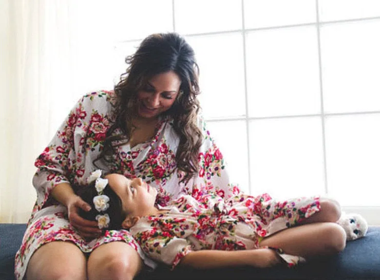 Mom & Daughter Floral Robes, Mother Daughter Matching Robes, Mommy and Me Outfit, Spa Robe, Kids Robe, Matching Robes, Kids Robes