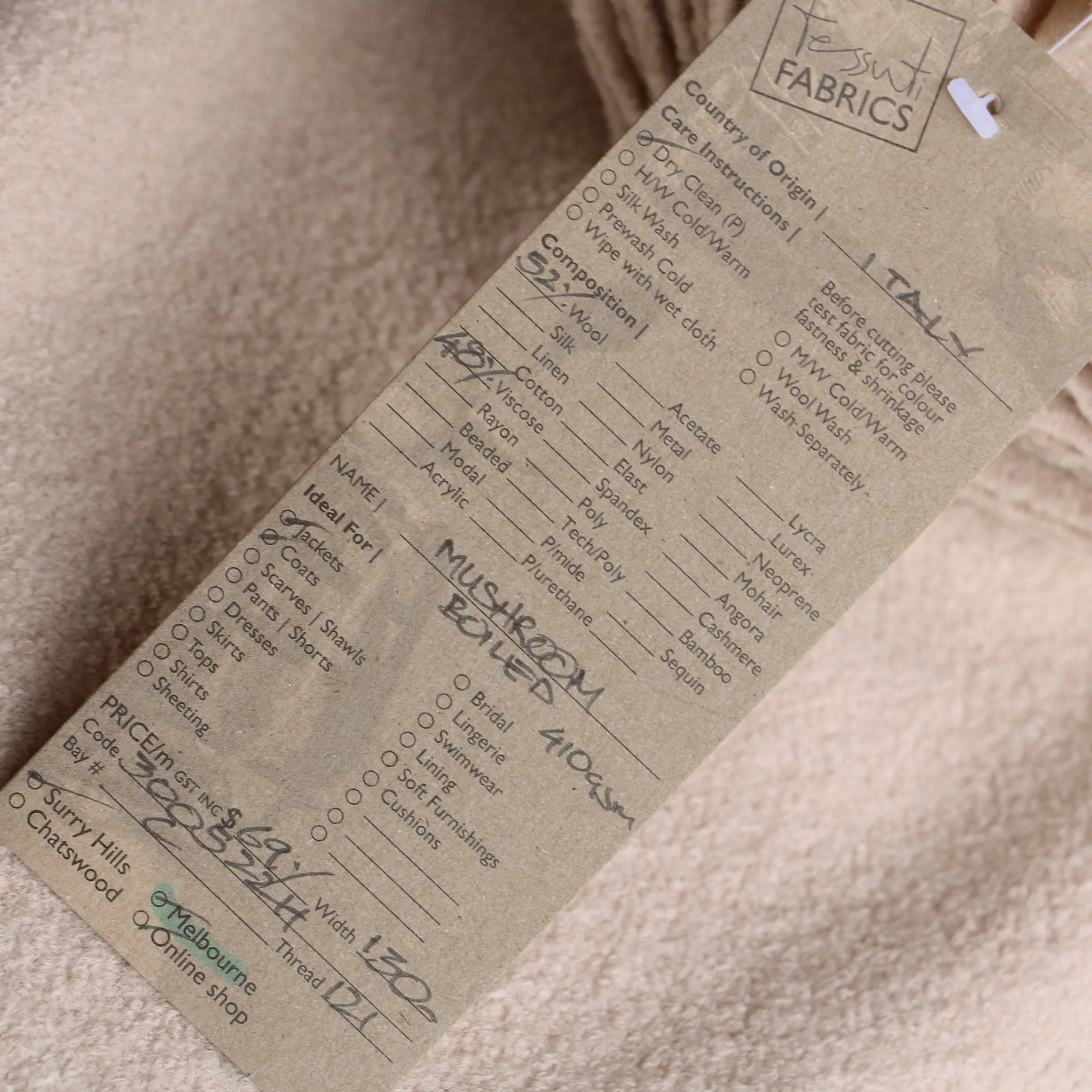 Mushroom - Boiled Wool/Viscose
