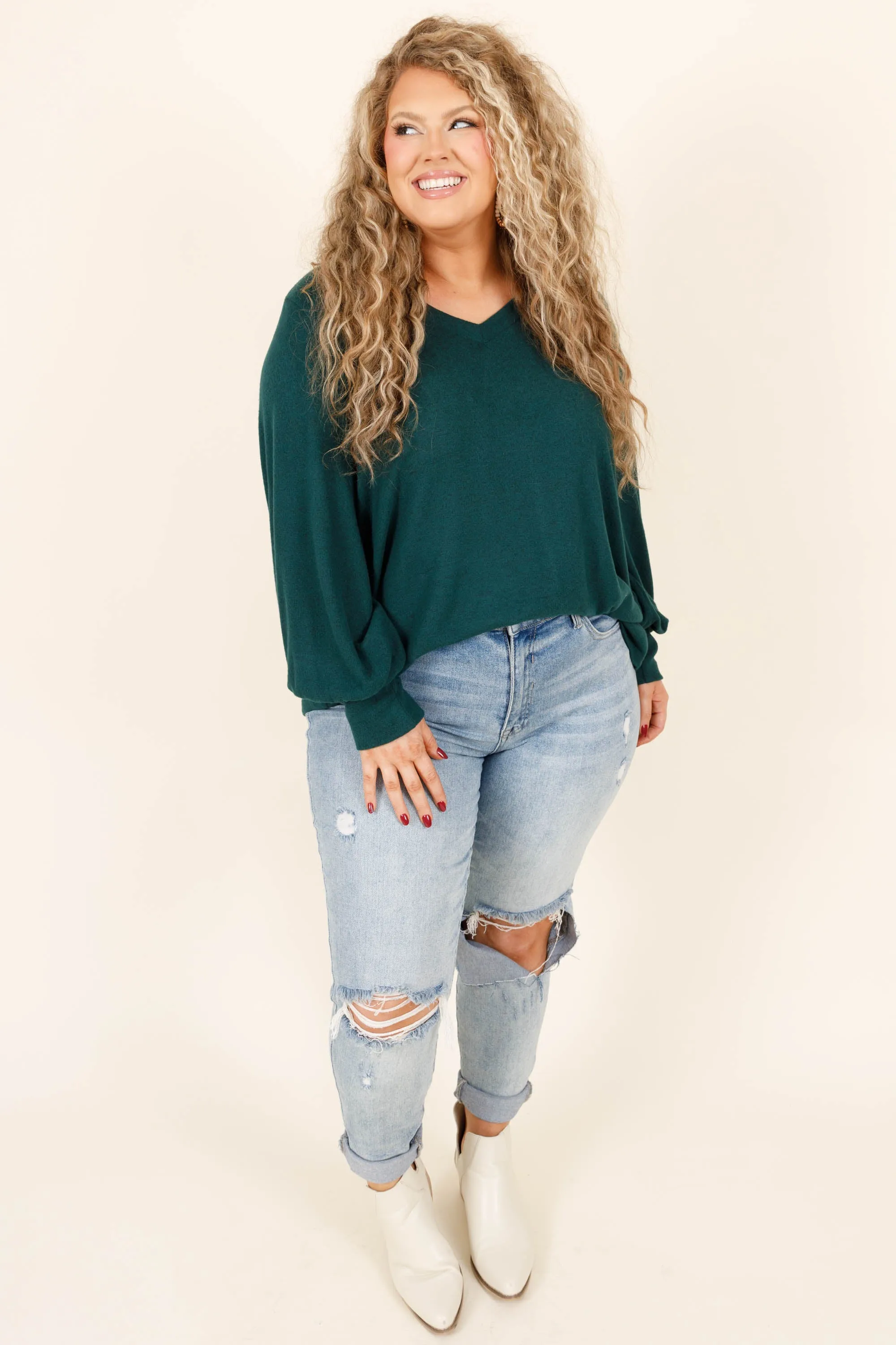 My Comfort Sweater, Hunter Green