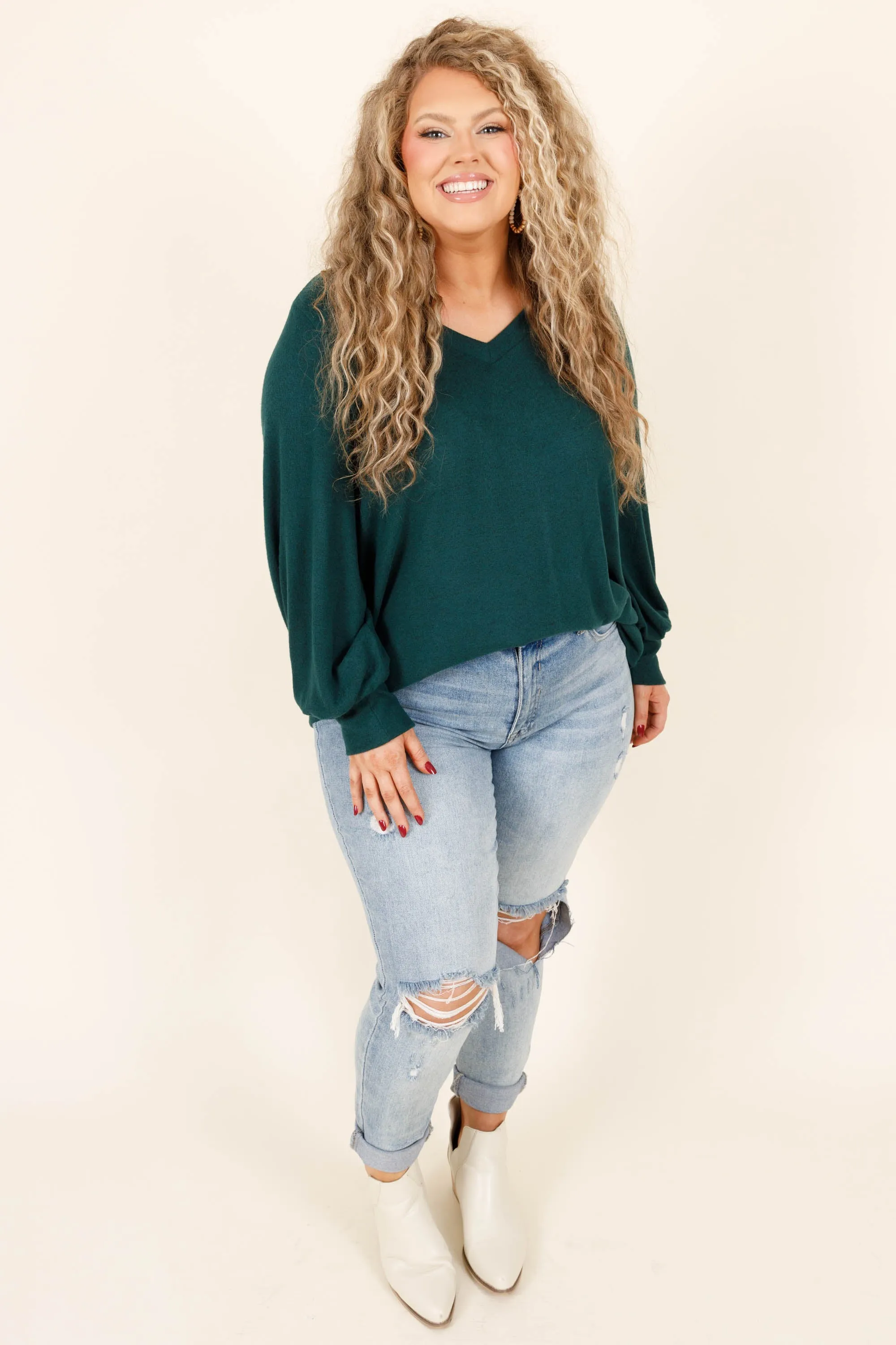 My Comfort Sweater, Hunter Green