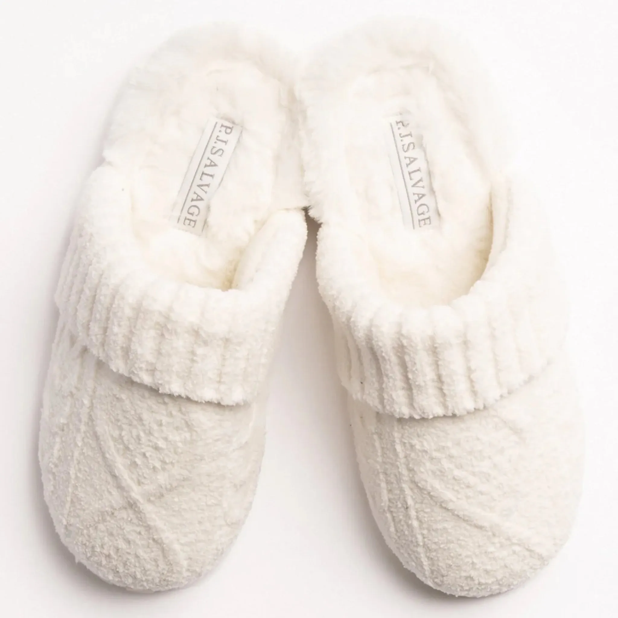 PJS Cable Knit Slides