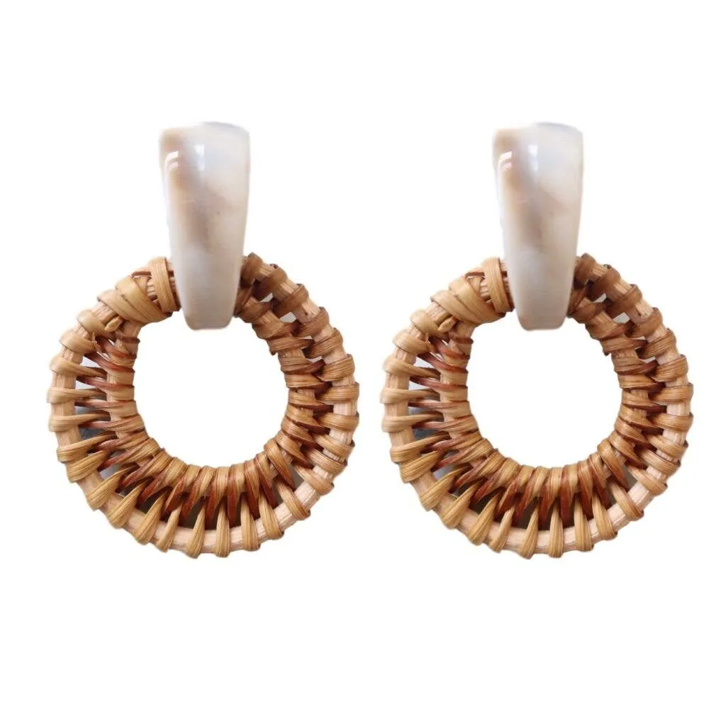 Rosemary Rattan Statement Earrings