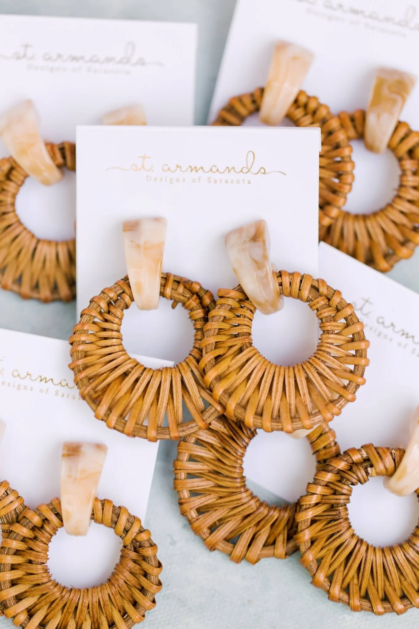 Rosemary Rattan Statement Earrings