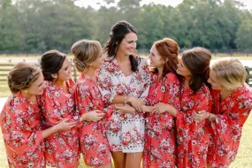 Sale! Floral Bridesmaid Robes, Bridesmaid Gifts, Wedding Robes, Bridal Robes, Getting Ready Robes, Bridal Party Robe, Bridesmaid Proposal