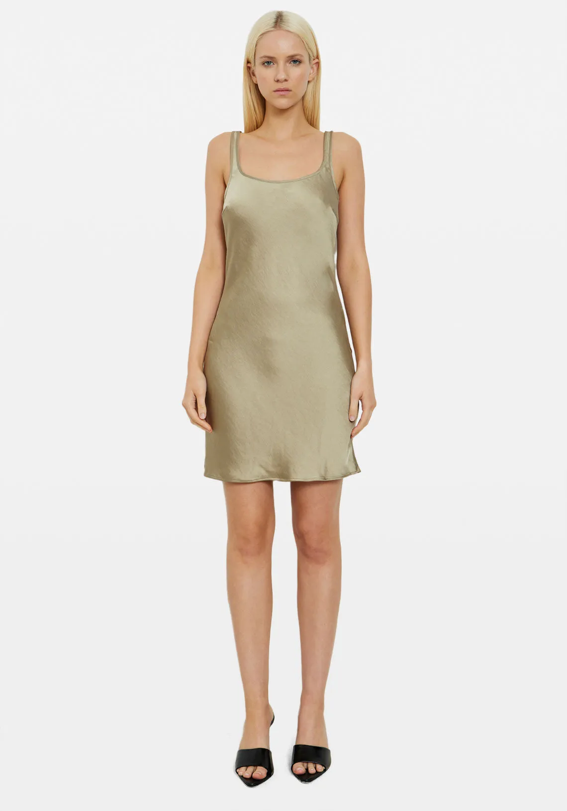 SASUNNA SHORT DRESS LIGHT OLIVE