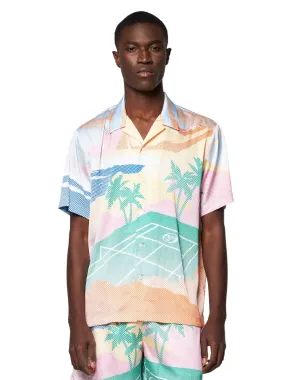 Sergio Tacchini Men's Short Sleeve Riviera Camp Shirt