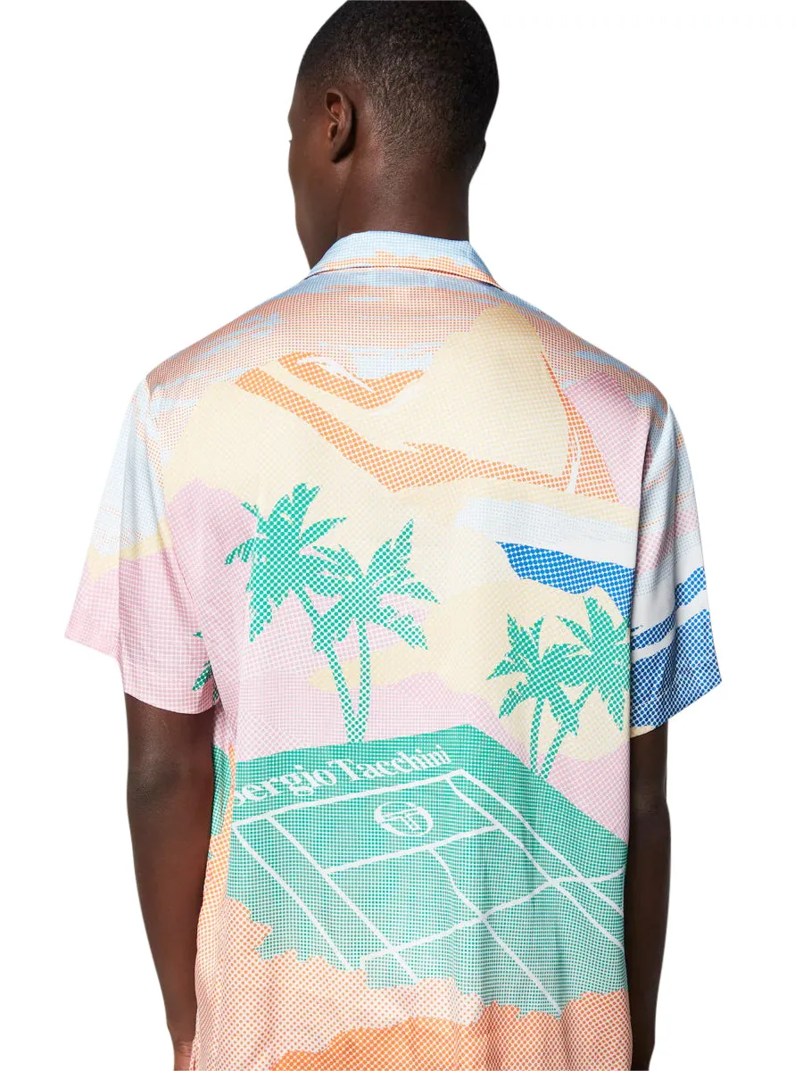 Sergio Tacchini Men's Short Sleeve Riviera Camp Shirt
