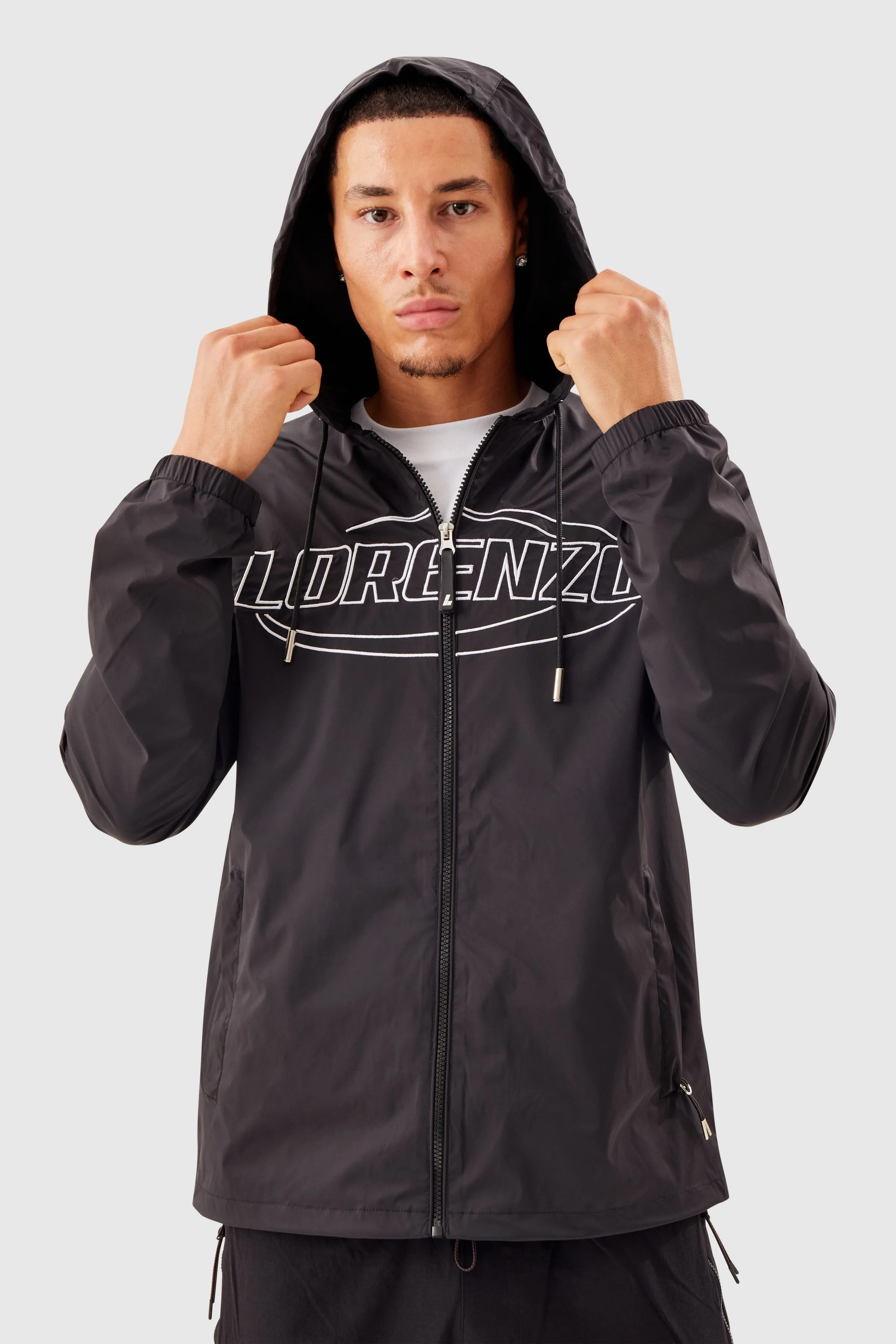 Split Windbreaker - Black