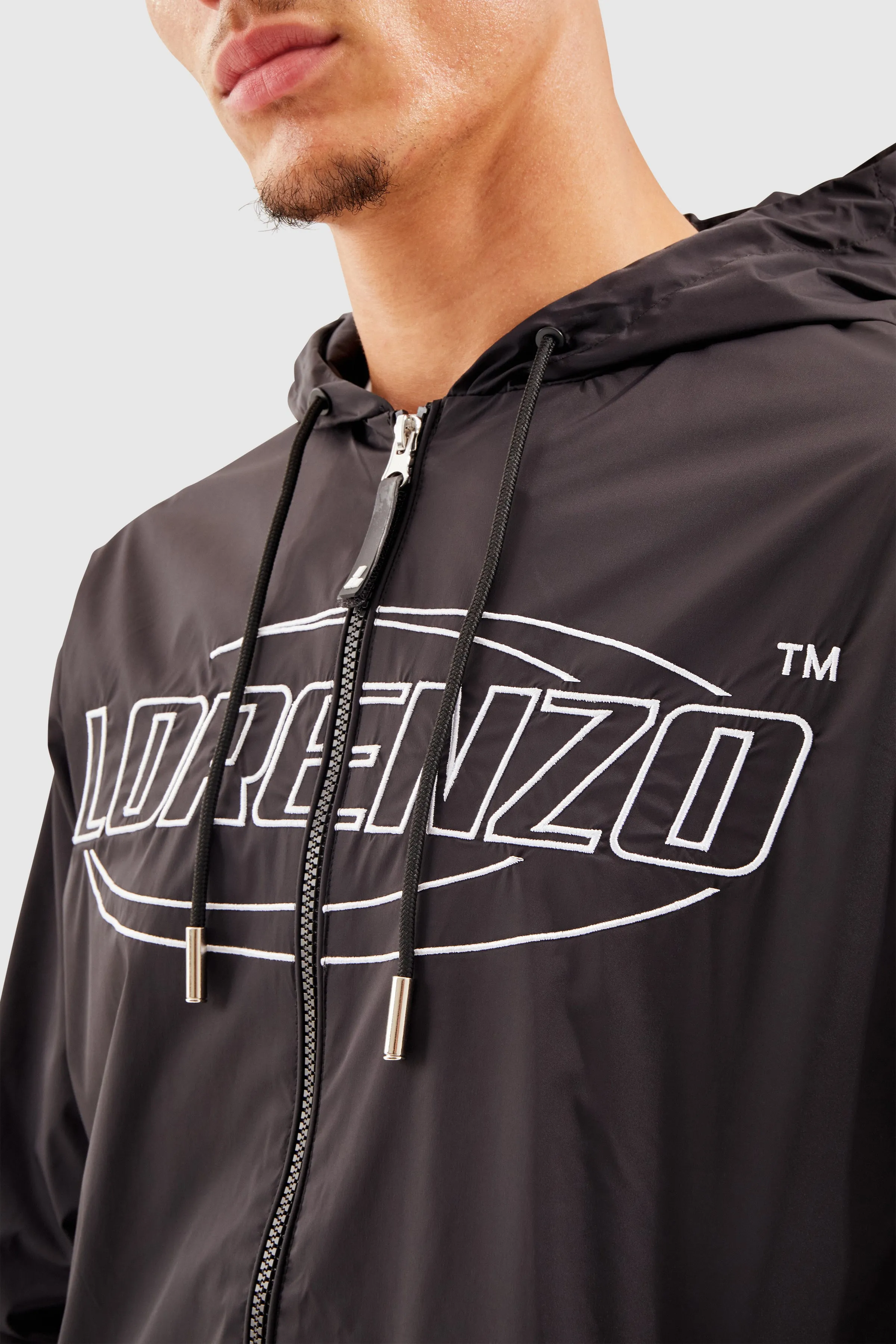 Split Windbreaker - Black