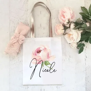 Spring Rose Flower girl Tote