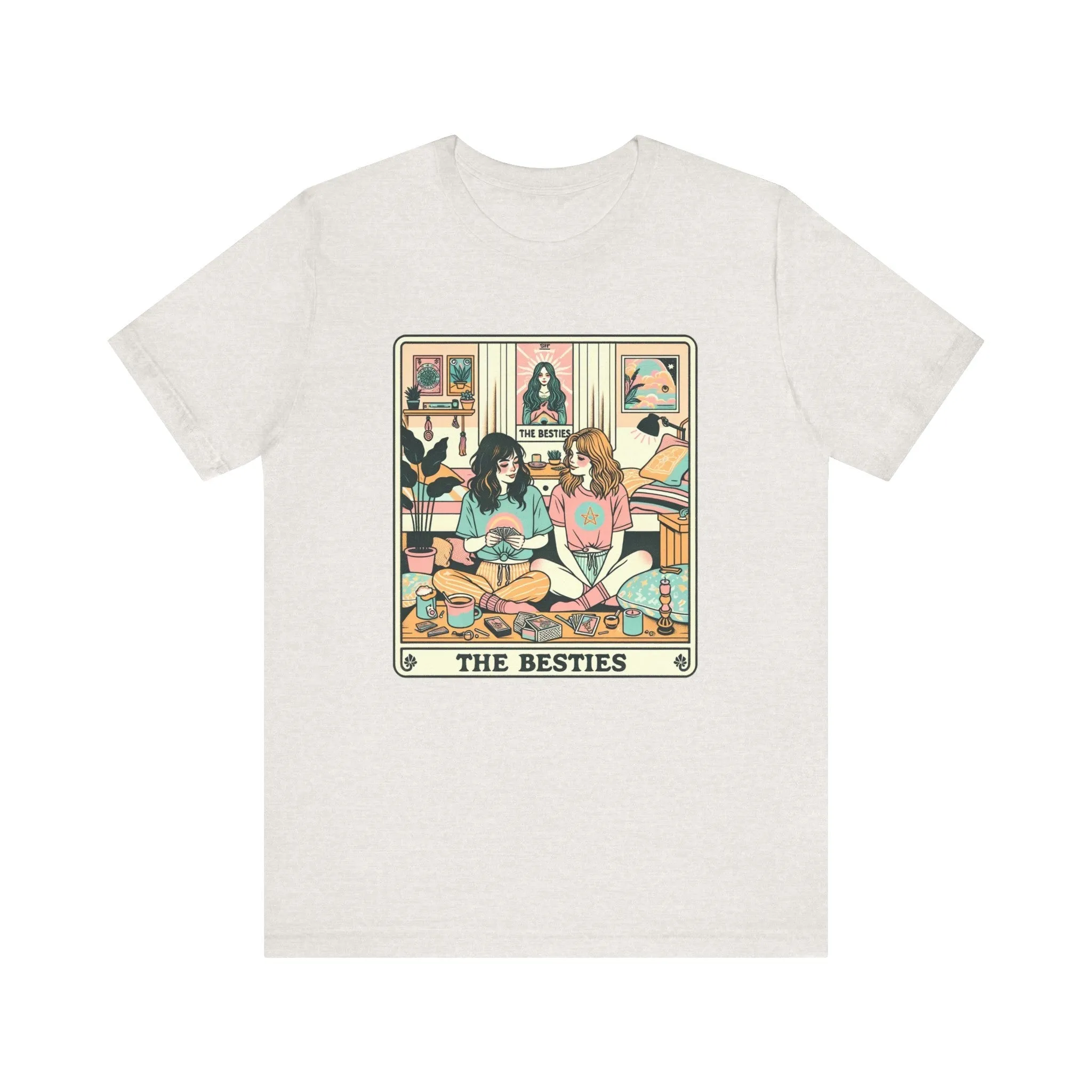 The Besties Pastel Tarot Card Short Sleeve Tee