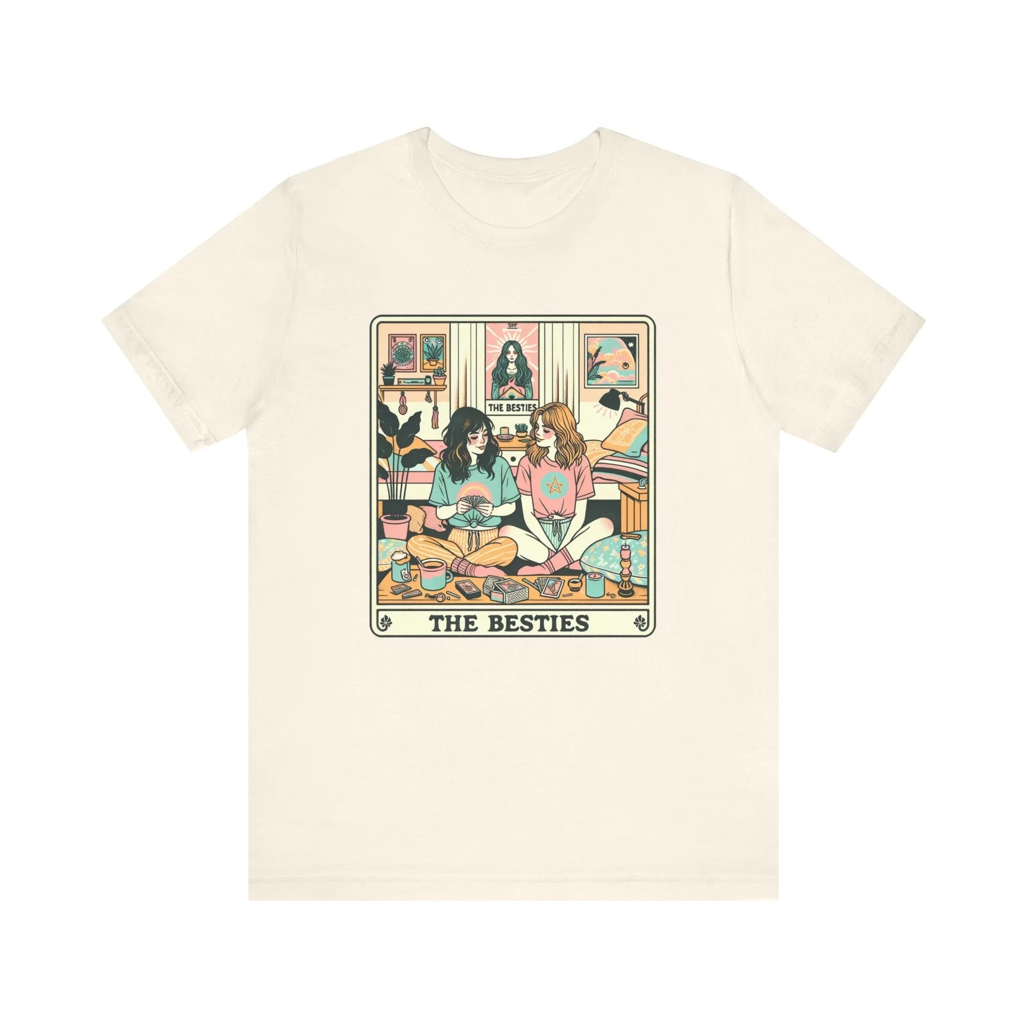 The Besties Pastel Tarot Card Short Sleeve Tee