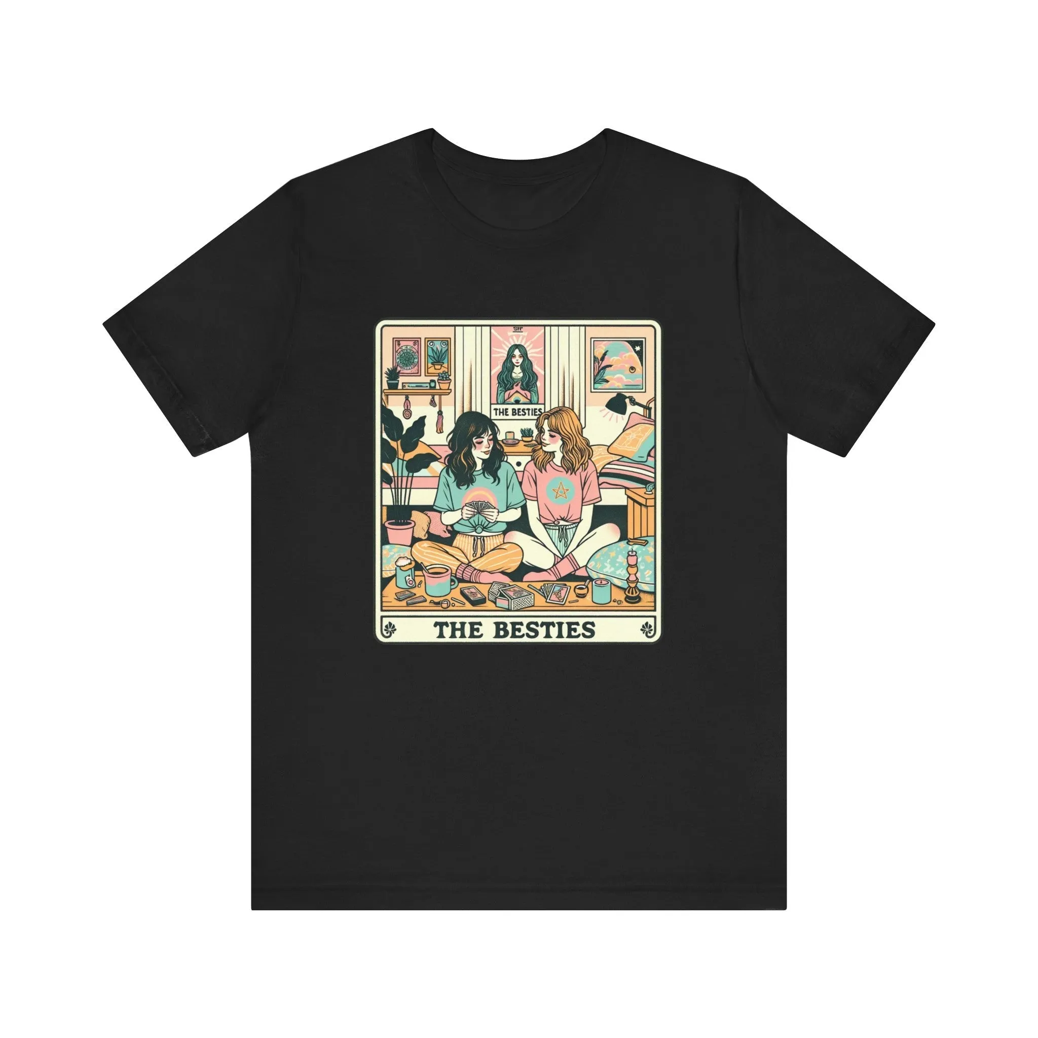 The Besties Pastel Tarot Card Short Sleeve Tee