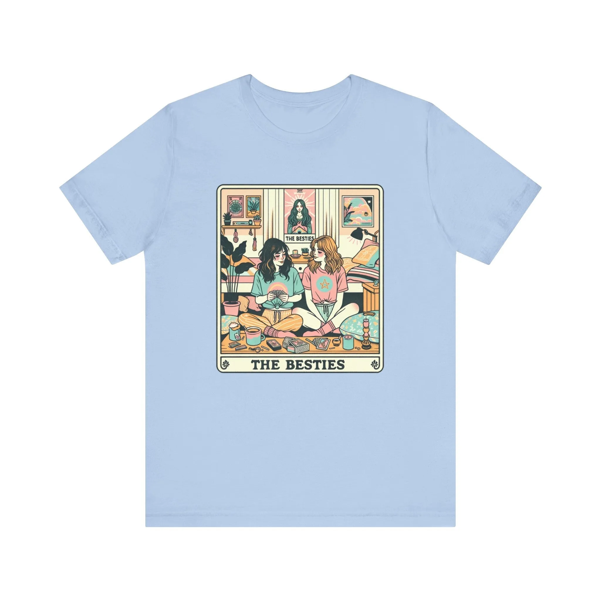 The Besties Pastel Tarot Card Short Sleeve Tee