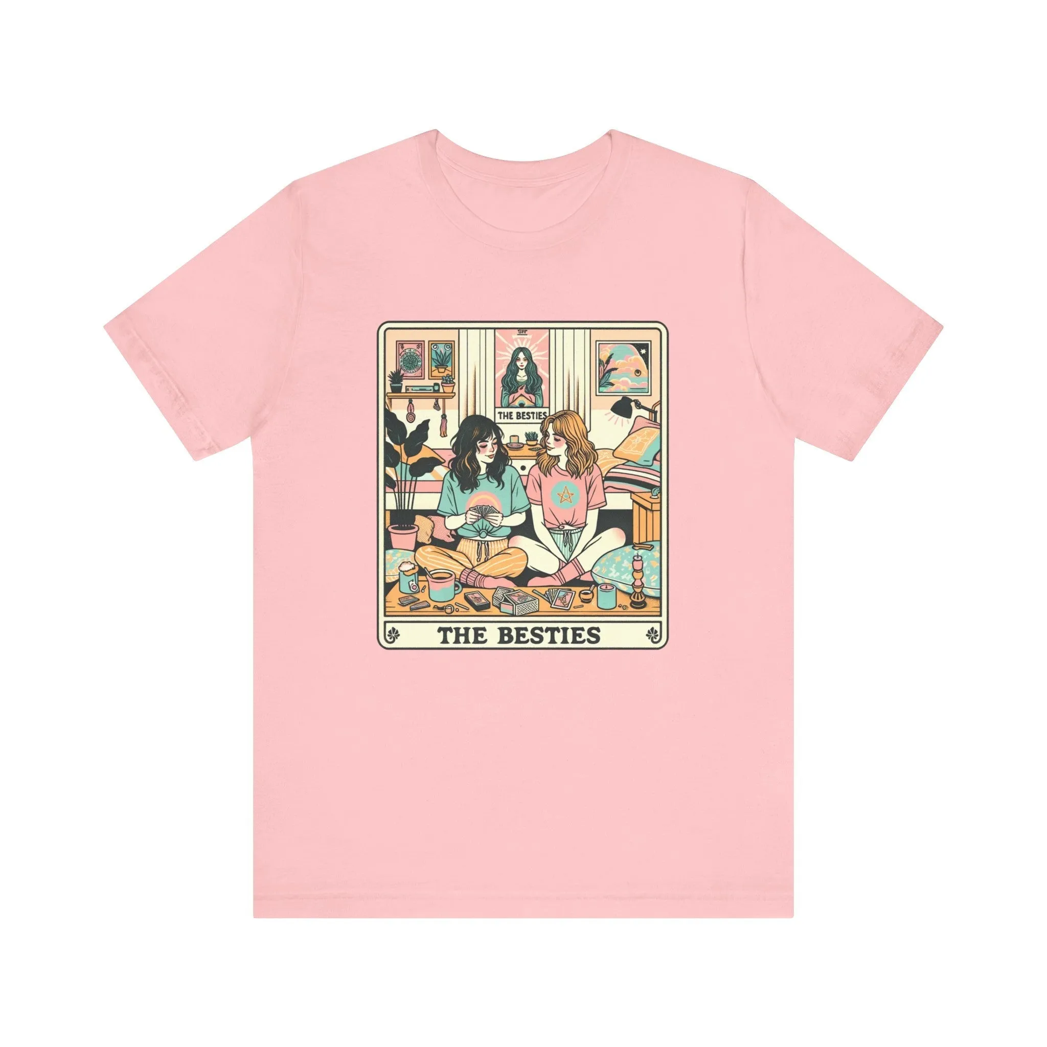 The Besties Pastel Tarot Card Short Sleeve Tee