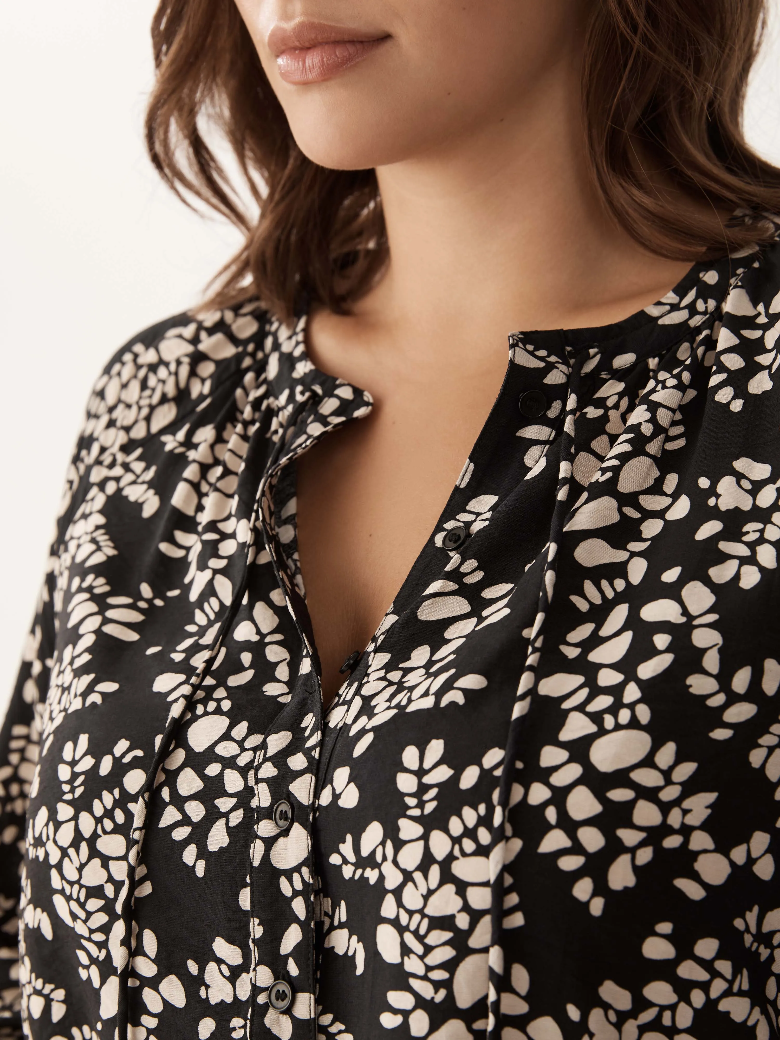 The Vintage Print Popover Top