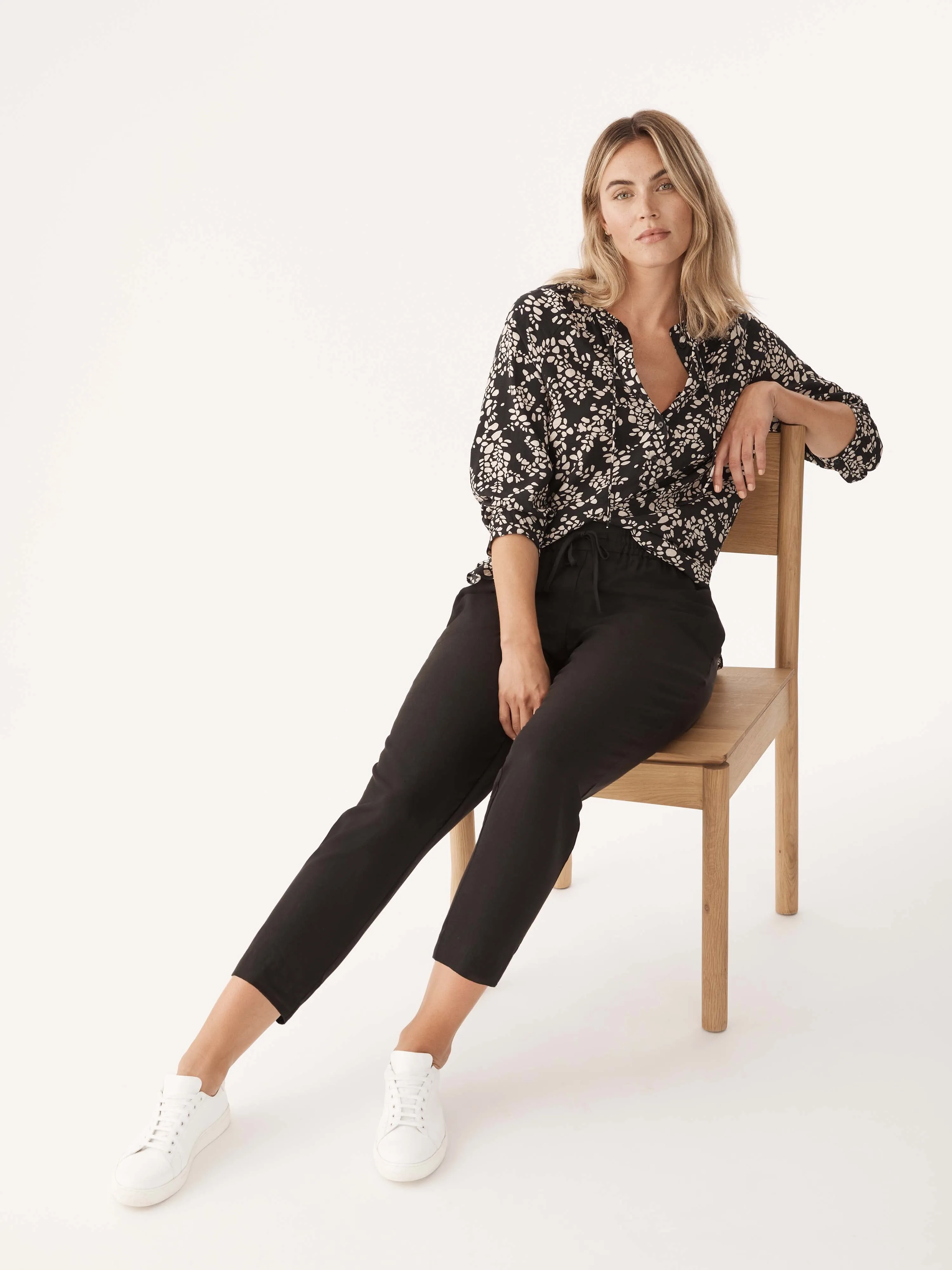 The Vintage Print Popover Top