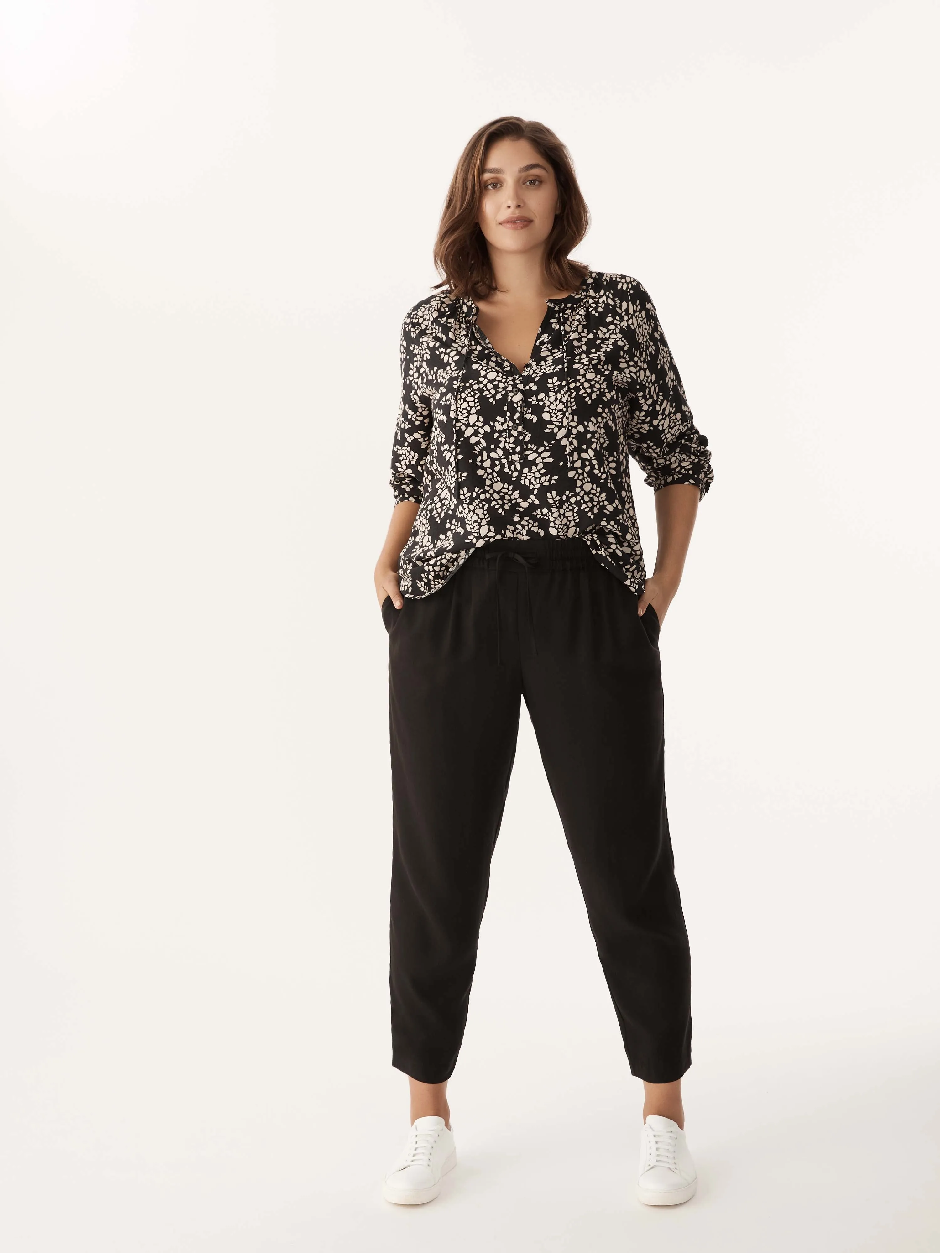 The Vintage Print Popover Top