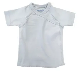 Under The Nile Organic Short Sleeve Side Snap Undershirt (Blue)