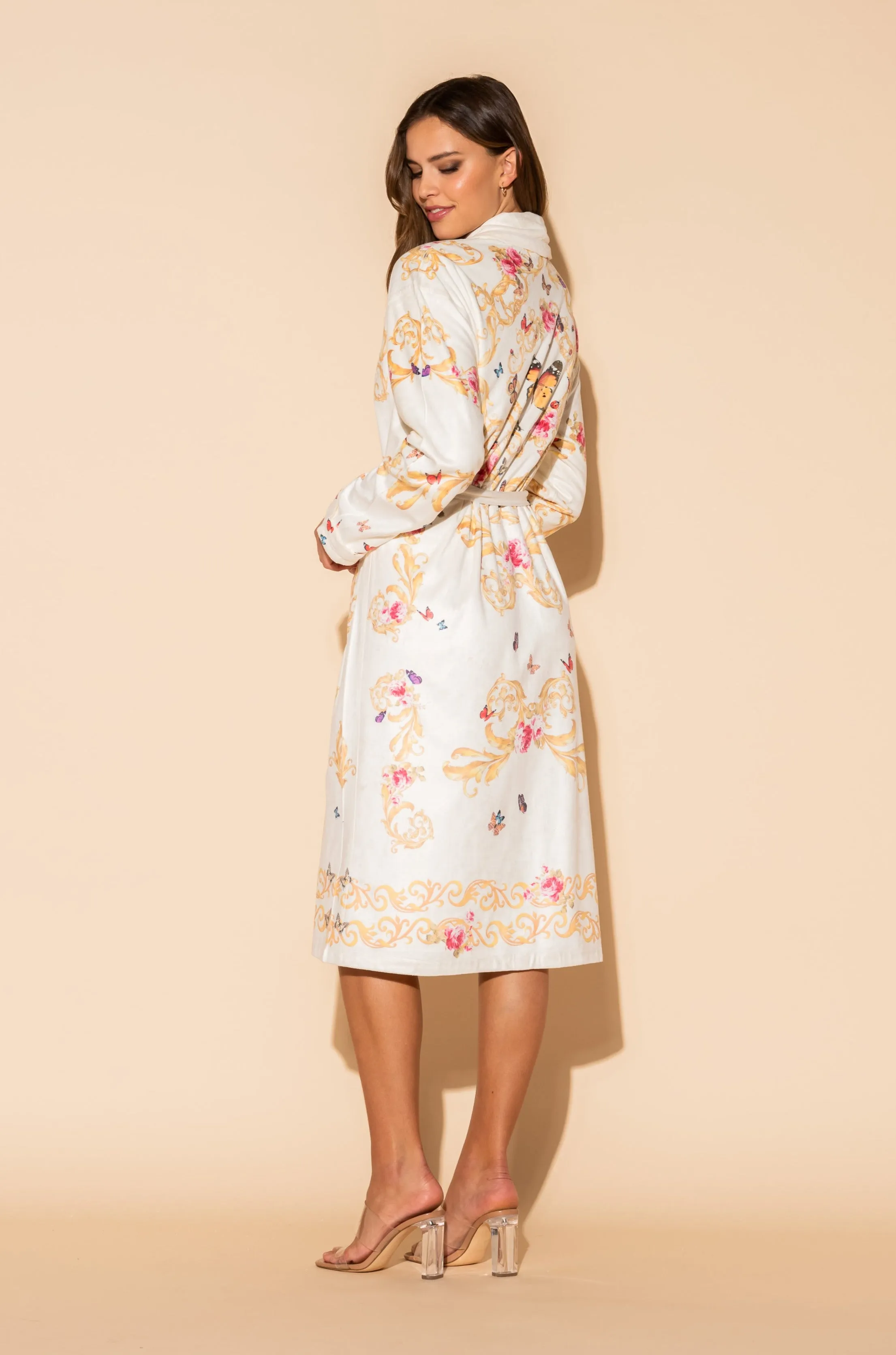 White Butterflies Long Robe
