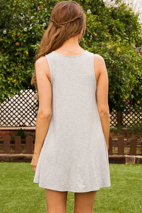 Wholesale Light Grey Sleeveless Casual Dresses